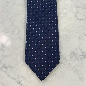 Brioni made in Italy tie navy with pink diamonds